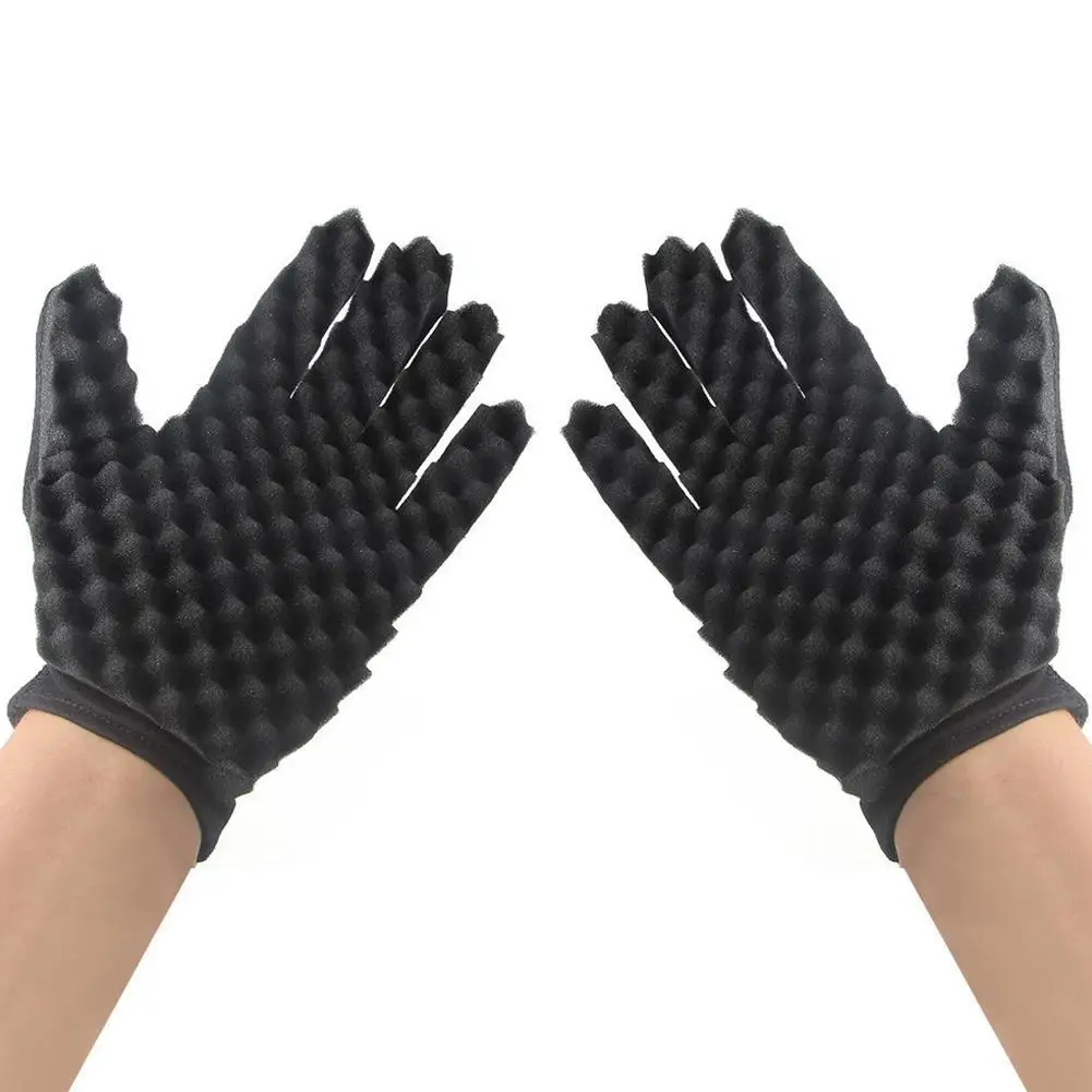 BellyLady Curling Mold Curly Hair Gloves Wave Barber Hair Brush Sponge Gloves BellyLady Curling Mold Curly Hair Gloves Wave Barber Hair Brush Sponge Gloves