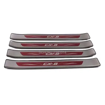 

For 2019 Mazda CX-8 KG Stainless Steel Door Sill Scuff Kick Plate Protector Trim Guard Pedal Sticker Cover Car Styling Accessory