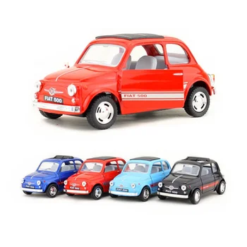 

Free Shipping/KiNSMART Toy/Diecast Classical Model/1:24 Scale/Fiat 500/Pull Back Car/Educational Collection/Gift For Children
