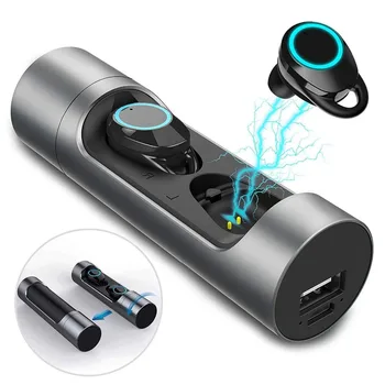 

TWS Wireless Bluetooth earbuds 5.0 Touch Control Waterproof IPX7 With Mic Sport Deep Bass Sounds Running Earphone For IPhone
