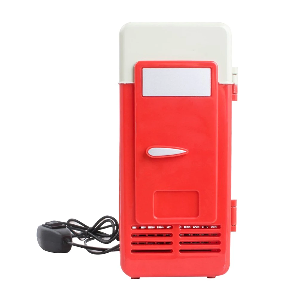 Desktop Mini Fridge USB Gadget Beverage Cans Cooler Warmer Refrigerator With Internal LED Light Car Use Mini Fridge Desktop Mini Fridge USB Gadget Beverage Cans Cooler Warmer Refrigerator With Internal LED Light Car Use Mini Fridge