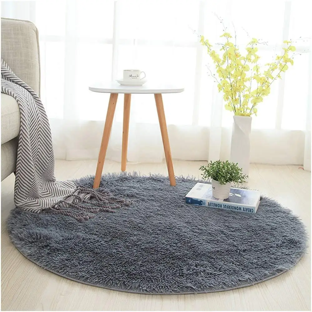 Microfine Round Modern Soft Carpet Nordic Kids Rug Indoor Parlor Rug Bedroom Besides Child Room Mats Living Room 2019