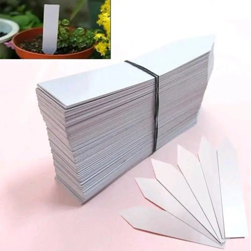 100Pcs/lot Plastic Plant Tags Flower Pot Markers Garden Stake Tags for Garden Decoration Nursery Labels Garden Ornaments