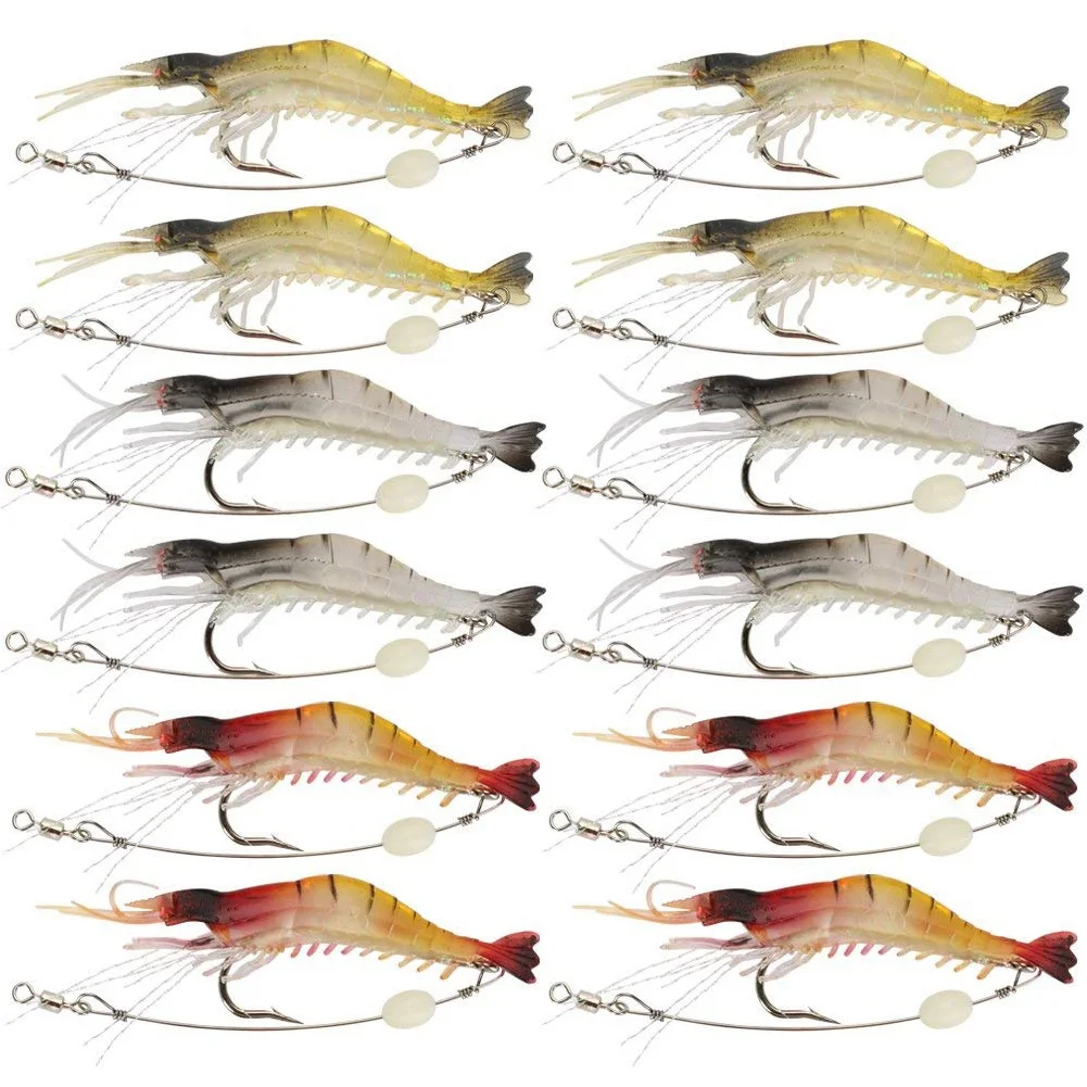

Shrimp Fishing Worm Soft Lure Shrimp Worm Lure 6g 9cm 12 Pieces