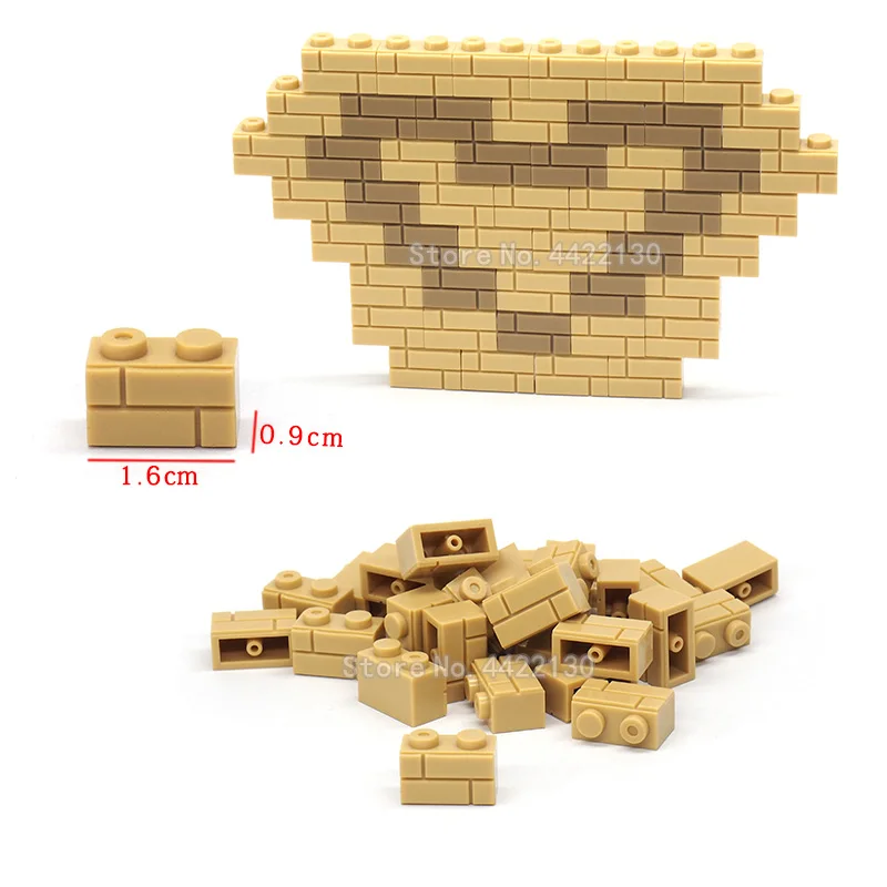 Building Blocks Brick Bulk Accessories 1x2 Wall Brick Diy City Military Battlefield Figures Mini Gift For Children With Legoingl