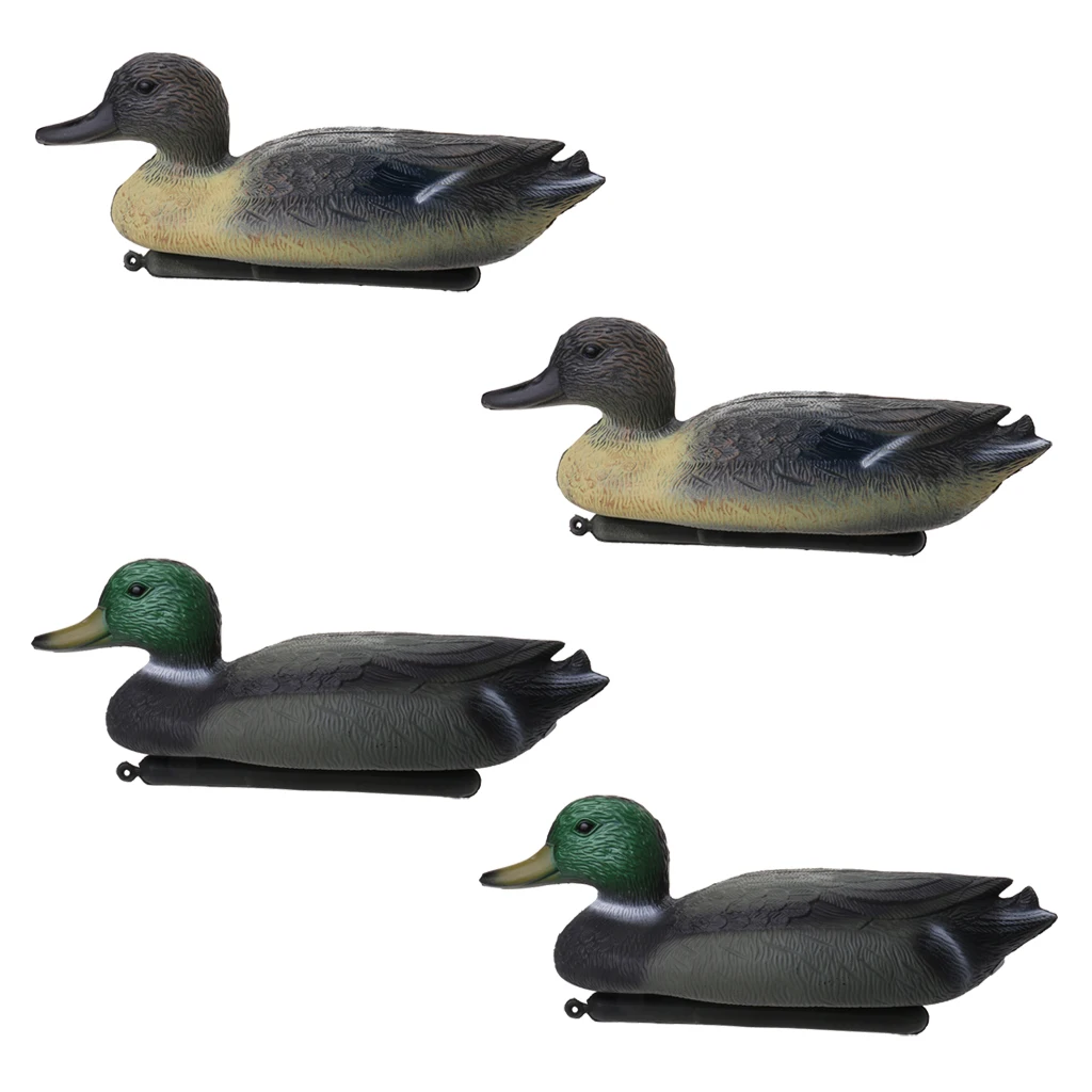 

3D DUCK DECOY Floating Lure for Outdoor Hunting Fishing Photography - 4 Pcs Duck Hunting Decoy Plastic Duck Decoy