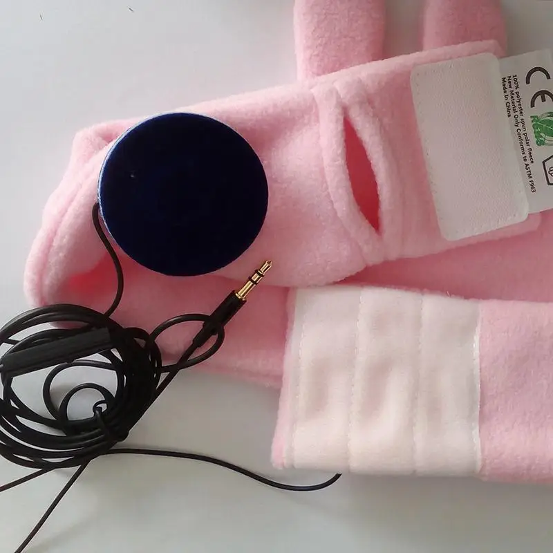 Плюшевые Мультяшные наушники для сна удаляемый моющийся музыкальный ободок объем ограничен с ультратонкими динамиками Мягкая повязка на голову ребенка