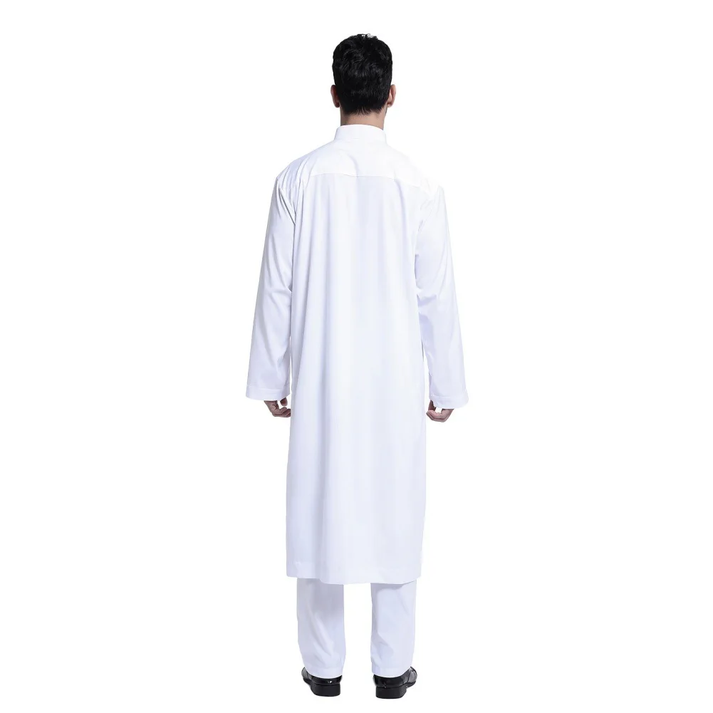 Мусульманские халаты мусульманская одежда для мужчин Хуэй мужская одежда нация Арабский человек Халат Тепловая булавка черный Uomo с длинным рукавом Кафтан