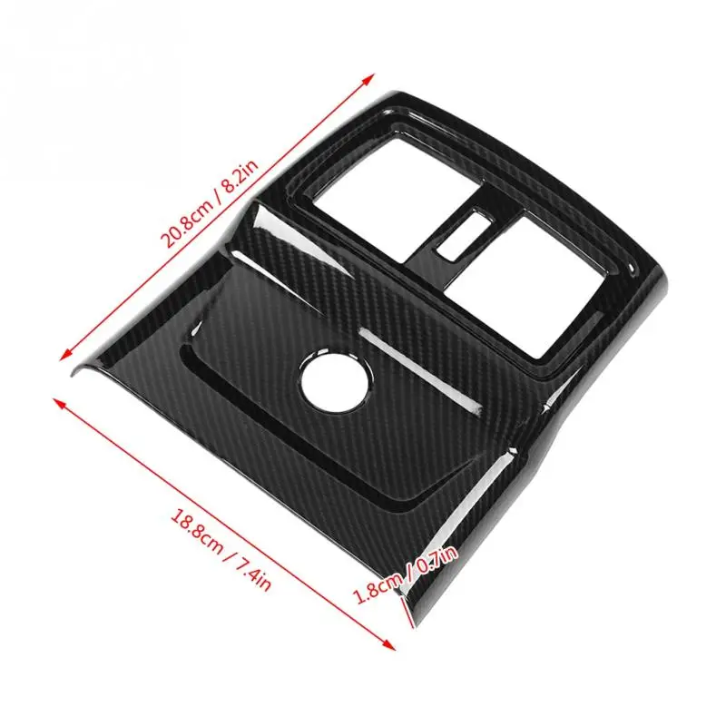 Carbon Fiber Style Car Auto Interior Rear Row Air Vent Outlet Cover Trim Frame for BMW X1 F48