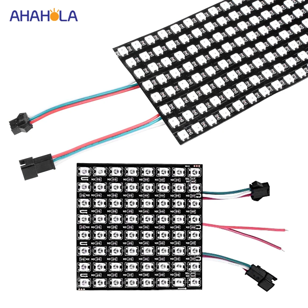 Rgb светодиодная лента Ws2812b 5 в панель экран 8*8 16*16 8*32 пикселей Ws2811 Ws2812 адресуемая