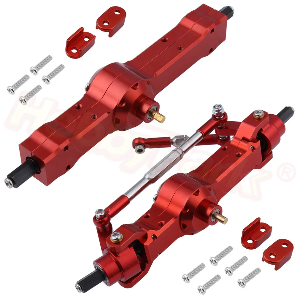 2p Алюминиевый металлический передний и задний мост коробка передач набор для WPL C14 C24 B14 B24 B16 B36 Урал 1/16 RC автомобиль военный грузовик Гусеничный