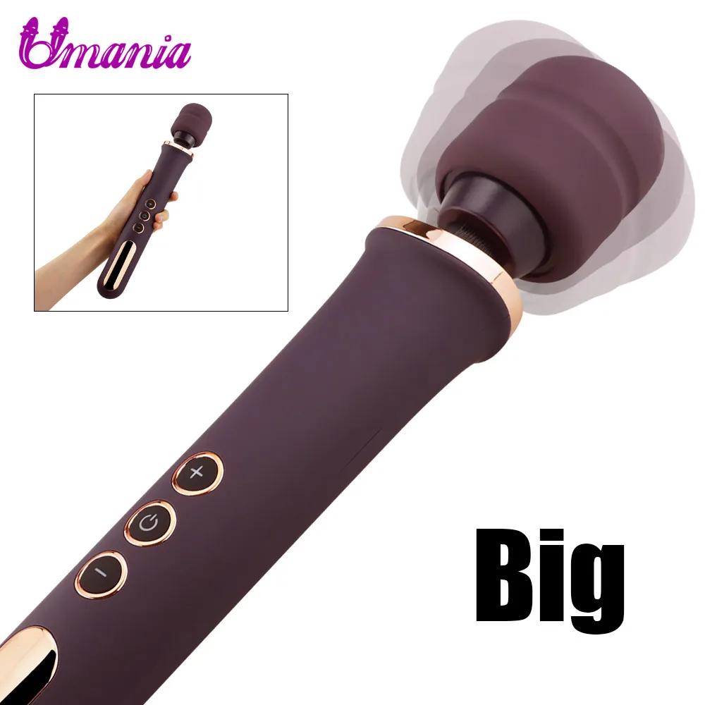 10 velocidades Magic AV Wand USB recargable lesbianas Clit vibrador juguete sexual para mujeres vib