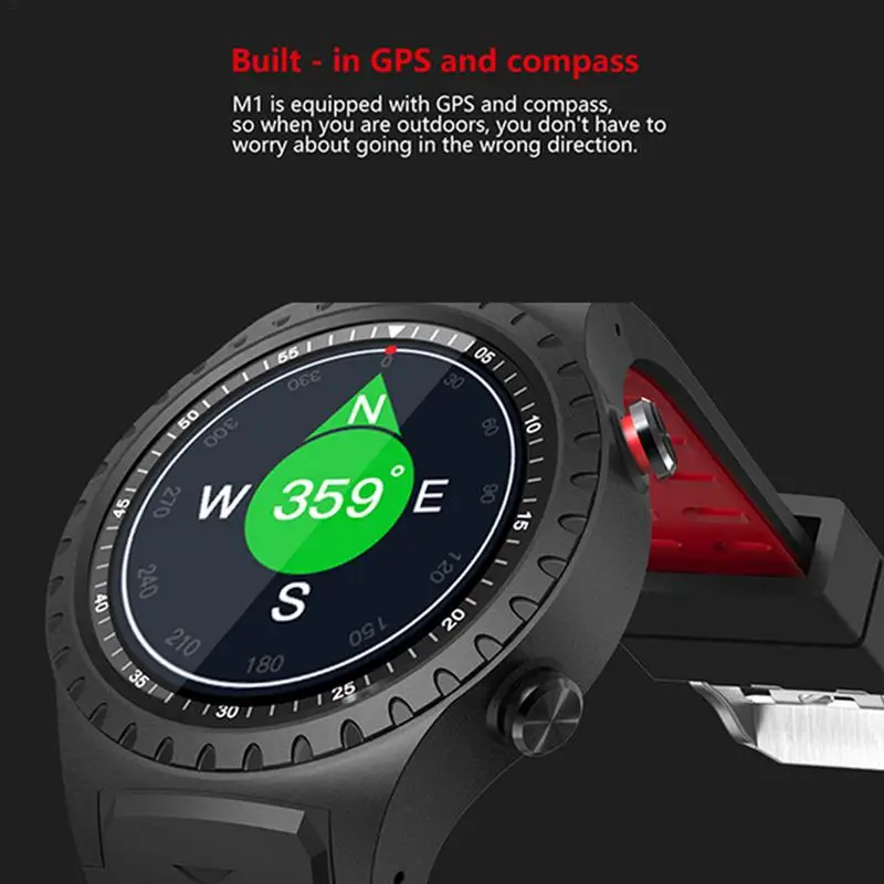 Neue IP65 Wasserdichte SMA-M1 GPS Smart Uhr Bluetooth Anruf Multi-Sport Modus Kompass Höhe Im Freie