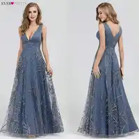 Sexy Prom Kleider Immer Ziemlich Tiefem V-ausschnitt Sleeveless A-Line Günstige Frauen Formale Party Kleider Estidos De Fiesta De Noche 2019