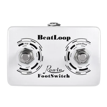 

HOT-Rowin Dual Footswitch Foot Switch Pedal for Rowin BEAT LOOP Recording Effect Pedal with 6.35mm Cable