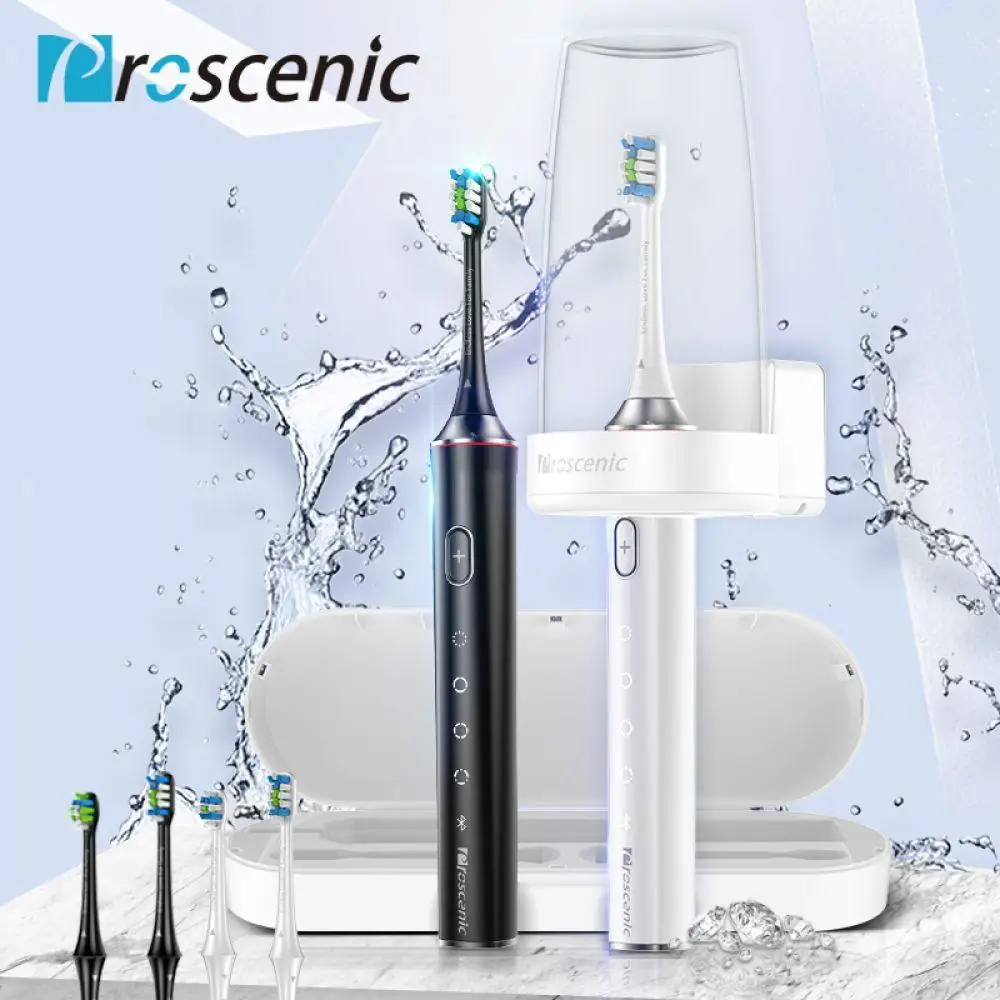 

Proscenic Electric Toothbrush Rechargeable Smart Bluetooth Connectivity Waterproof Wireless Sonic Toothbrush Sanitizer