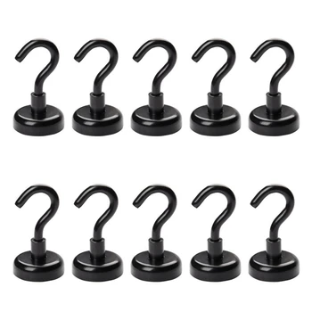 

Magnetic Hooks,48 Pound Heavy Duty Strong Powerful Hanging Hooks(10 Pack)
