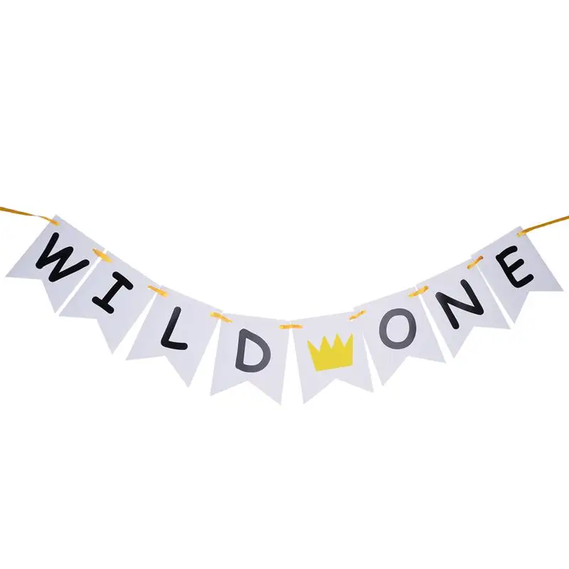 3M Wild One баннеры бумажные подвесные флаги Гирлянда Декор день рождения ребенка душ