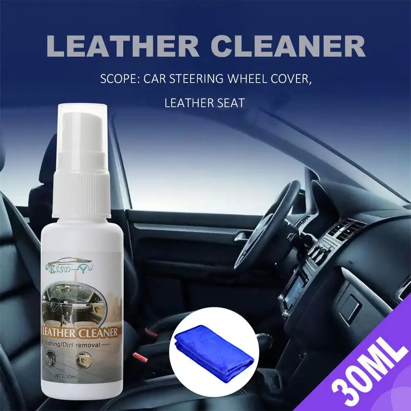 

30ML Car Interior Leather Care Cleaner Multi-Purpose Cleaner Tire Wax Automotive Polishing Wax With Towel