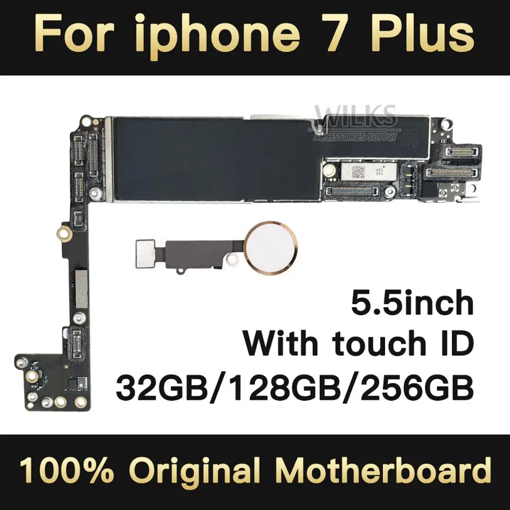 100% оригинальная разблокированная материнская плата для iphone 7 plus с Touch ID P чипами 32