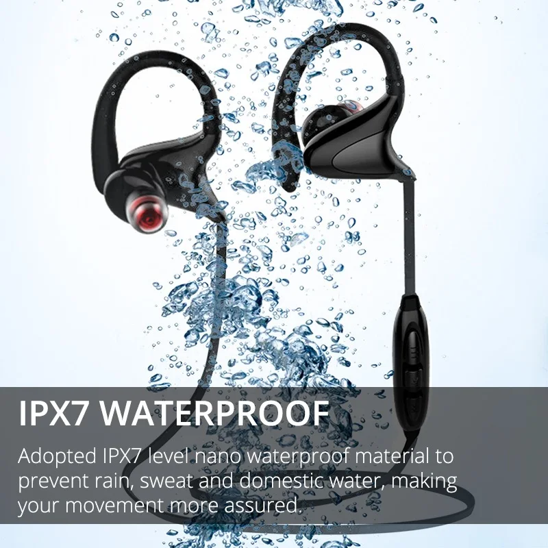 Водонепроницаемые беспроводные наушники EARDECO IPX7 Bluetooth Беспроводные