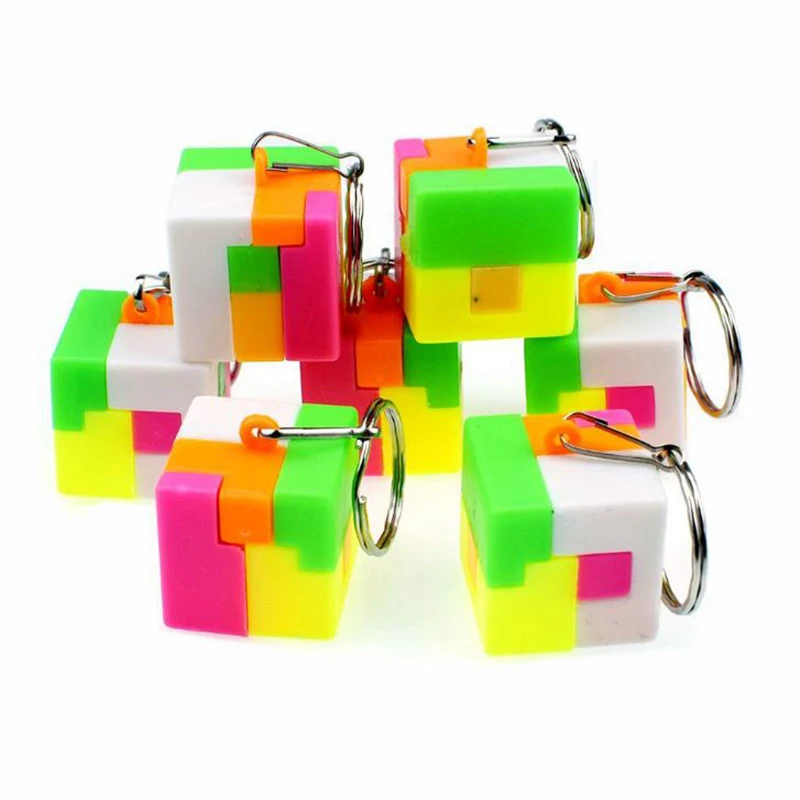 Children DIY assembly ball toy cube funny jigsaw puzzle keychain 0U 