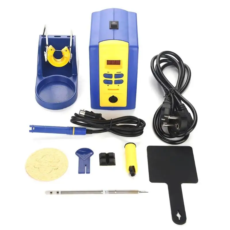 

FX-951 220V 70W Digital Constant Temperature Electric Solder Iron Kit Rework Soldering Station Iron Tip Holder Kit EU Plug