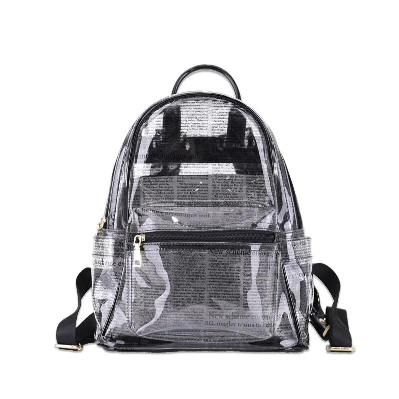 

Waterproof Backpack Women Jelly Beach Bag Clear Transparent Backpack School Bags For Teenage Girls Bagpack Mochila Feminina SAC