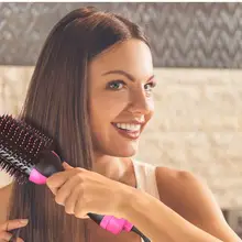 Фен Volumizer керамический электрический фен для выдувания горячий воздух Стайлинг щетка генератор отрицательных ионов выпрямитель для волос бигуди стайлер