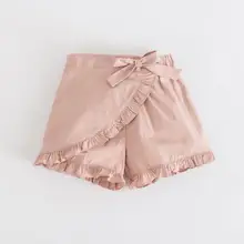 Летняя детская одежда в европейском и американском стиле; шорты для девочек; милые однотонные хлопковые шорты; детская одежда