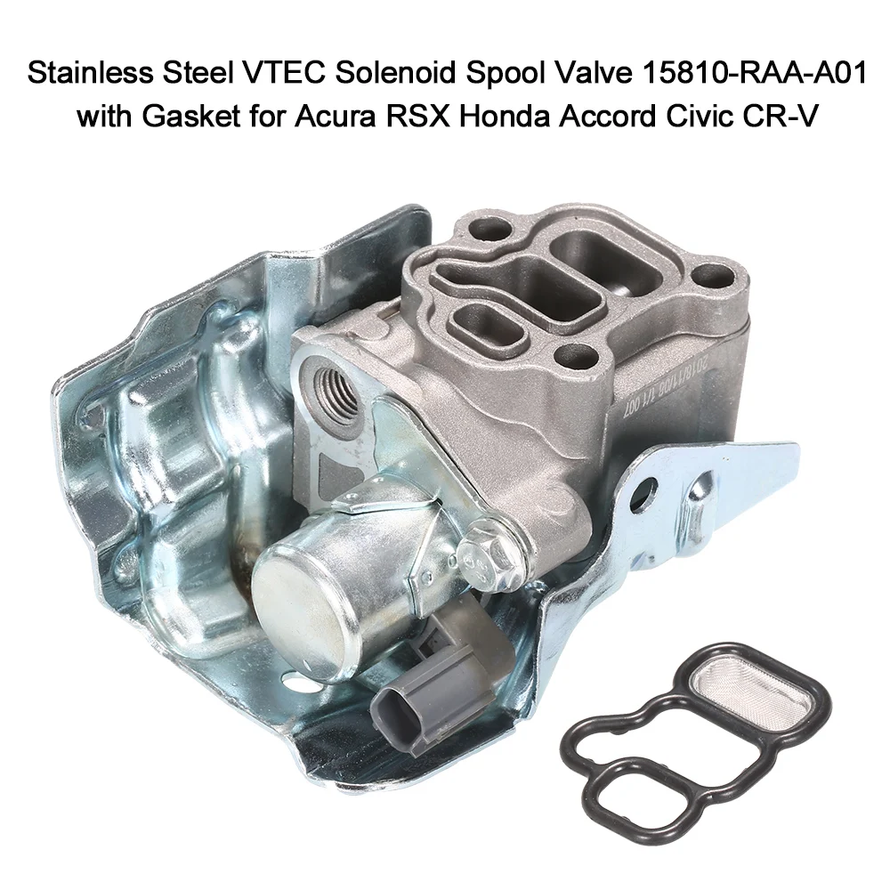 Stainless Steel VTEC Solenoid Spool Valve with Gasket for Acura RSX