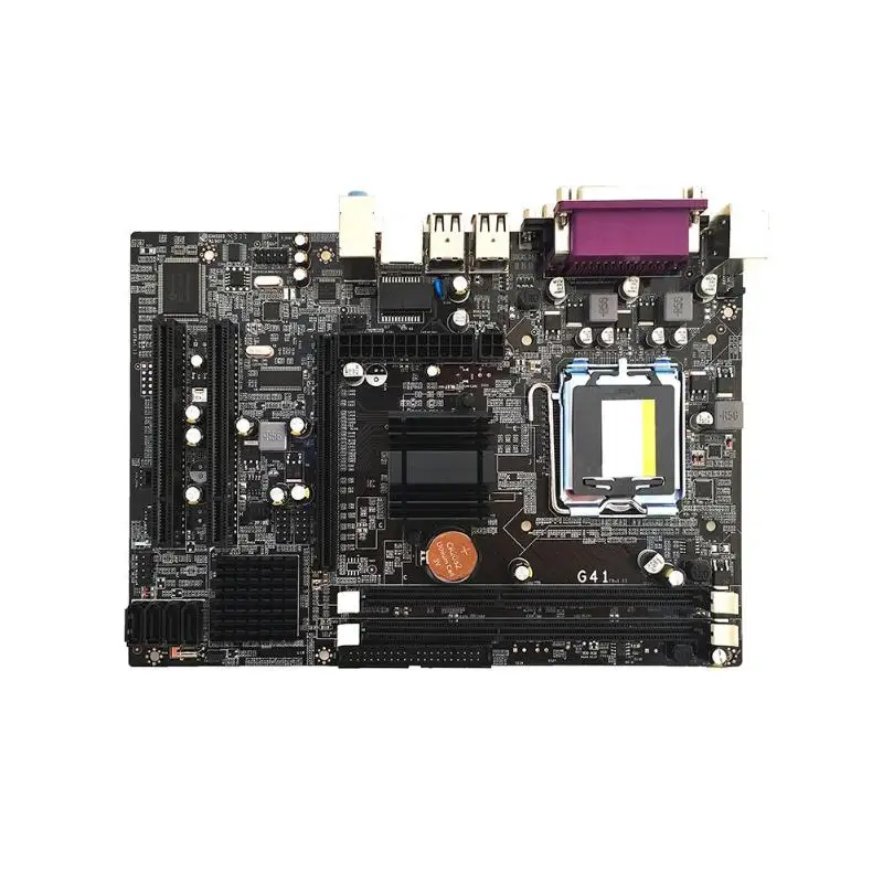 

G41 PC Computer Desktop Motherboard LGA771 Support DDR3 Quad Core Dual Core Dual PCI Solid Capacitor Mainboard