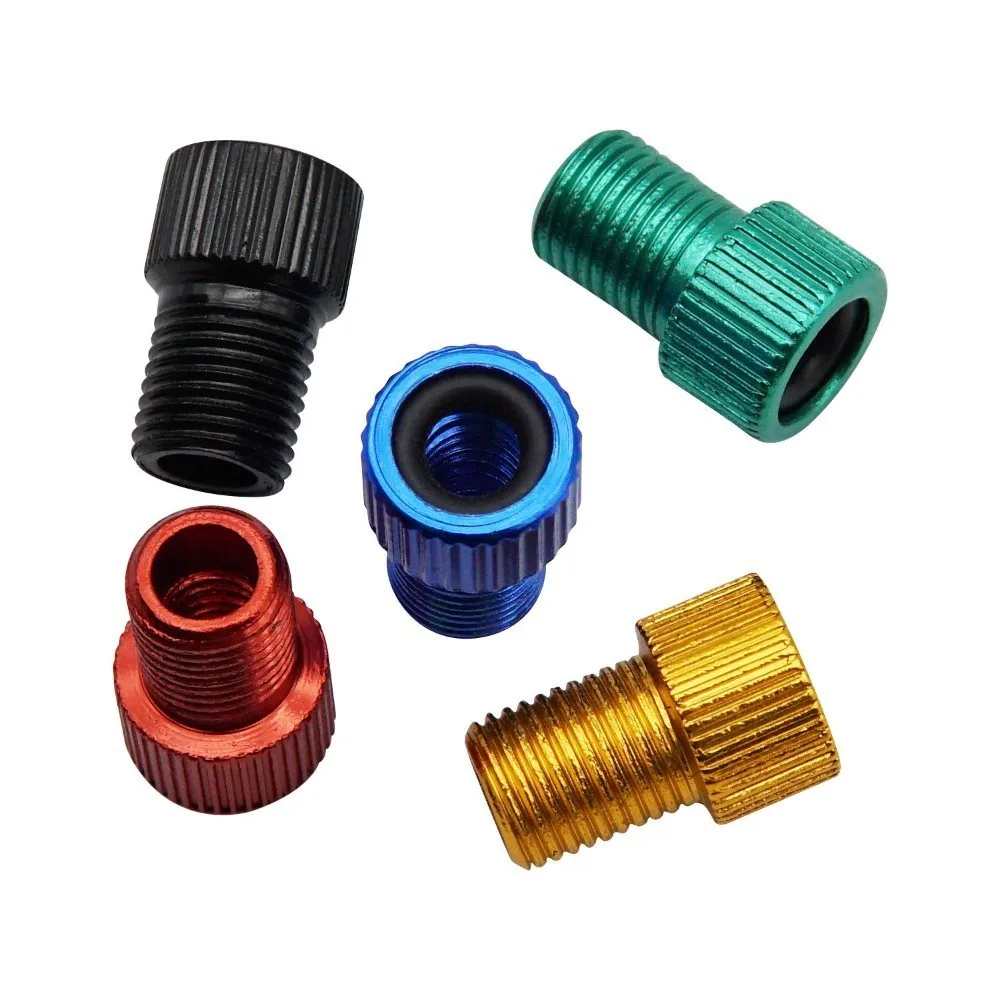 

Pump Bicycle Convert Presta to Schrader Copper Bike air Valve Adaptor adapters wheels gas nozzle Tube Tool Black Silver Gold Red