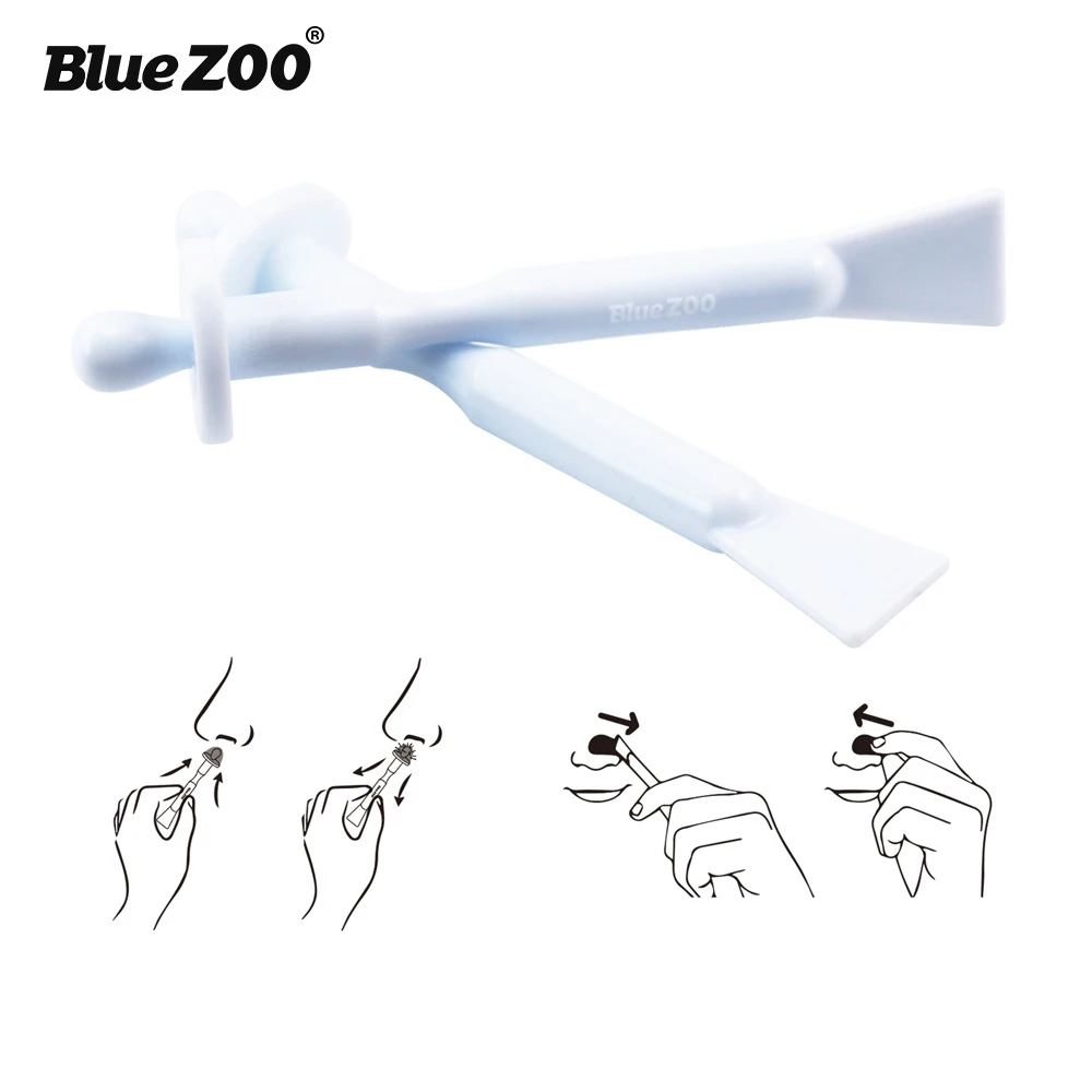 Синий зоопарк 2 в 1 10 шт./компл. 30 секунд тела носа для удаления волос палочки Аппликатор очистки Пластик для носа воск для лета TSLM1
