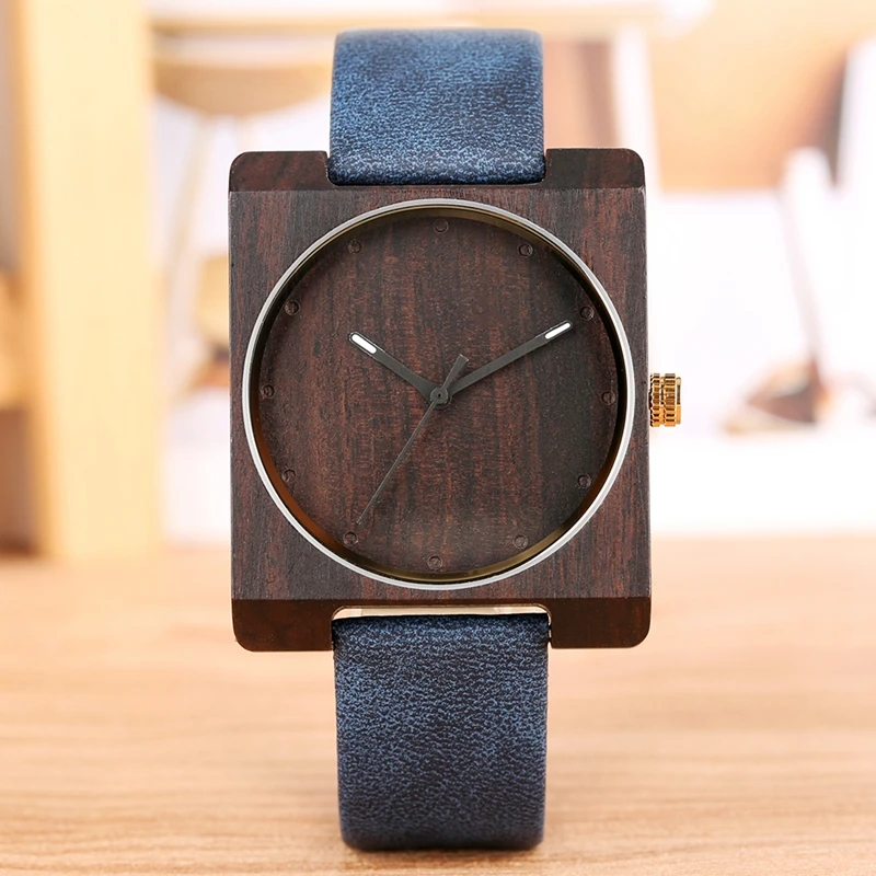Unique Retro Square Shape Dial Wood Watch Men Clock Female Leather Band Unisex Ultra-light Woody Watches for Men Women Ulzzang Unique Retro Square Shape Dial Wood Watch Men Clock Female Leather Band Unisex Ultra-light Woody Watches for Men Women Ulzzang