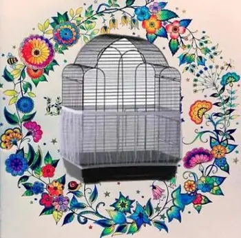 

Bird Cage Seed Catcher Stretchy Seeds Guard Parrot Mesh Net Cover