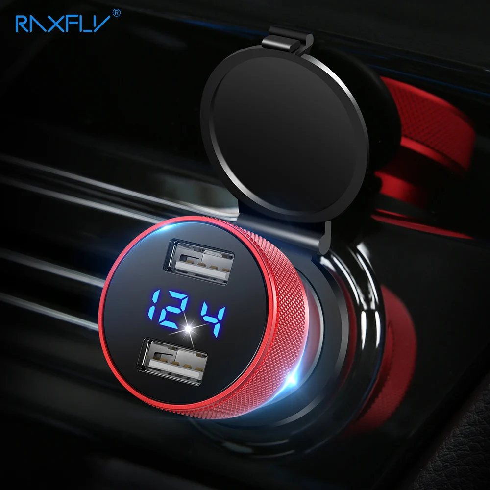 Автомобильное зарядное устройство RAXFLY 3.1A с быстрой зарядкой универсальное двумя
