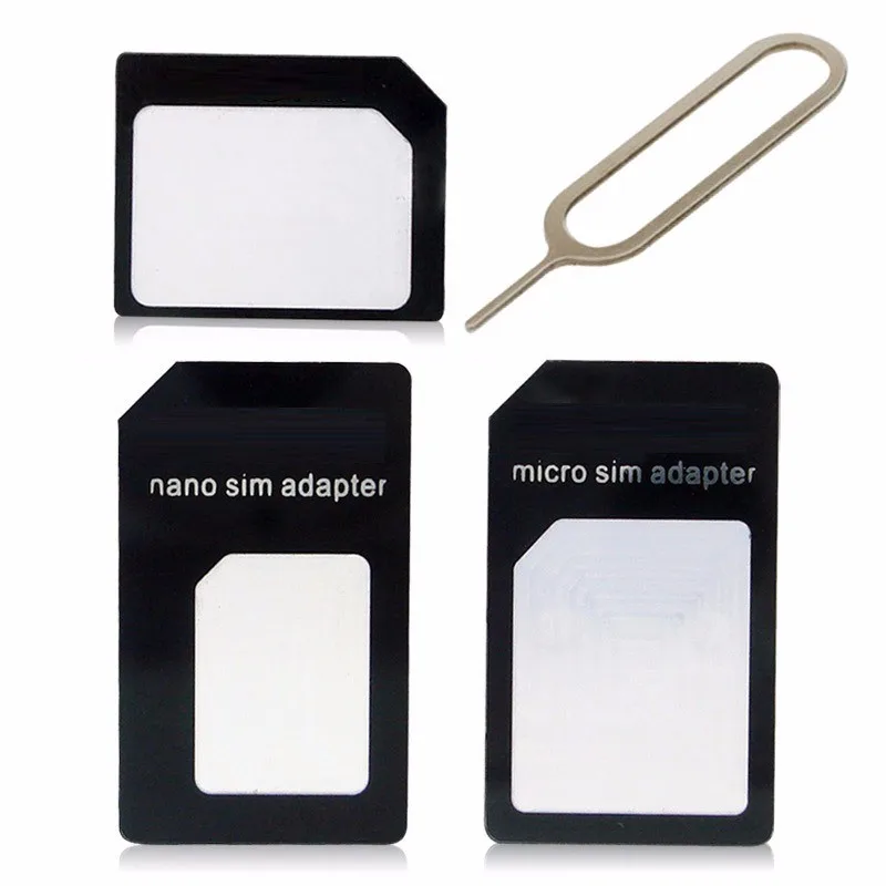 10 Pcs Sim Card Adapter 4 In 1 For Nano To Micro Sim Adapters