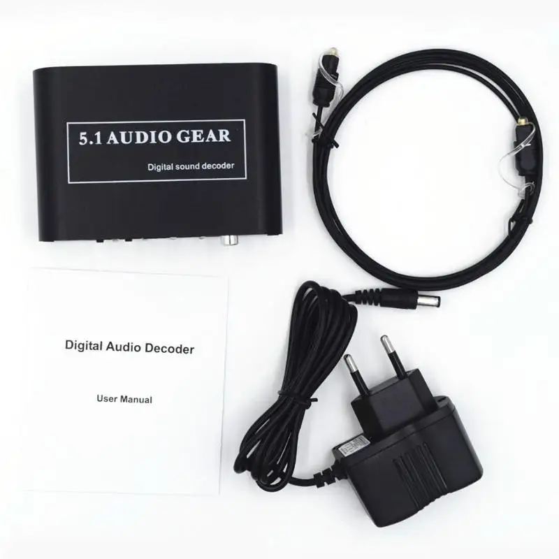  Digital Audio Decoder 5.1 Audio Gear DTS/AC3/6CH Digital Audio Converter HD Player con USB DVD PC p