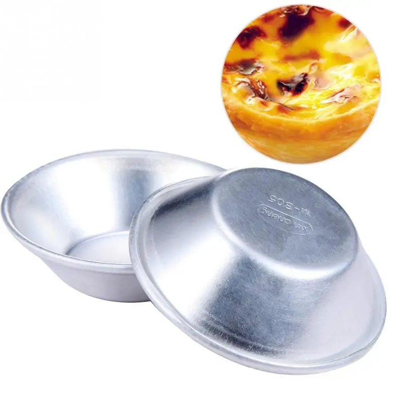 

10 Pcs Cake Style Egg Tart Pasteis De Nata Oven Bake Round Custard Tin Cake Tool egg tart Mold