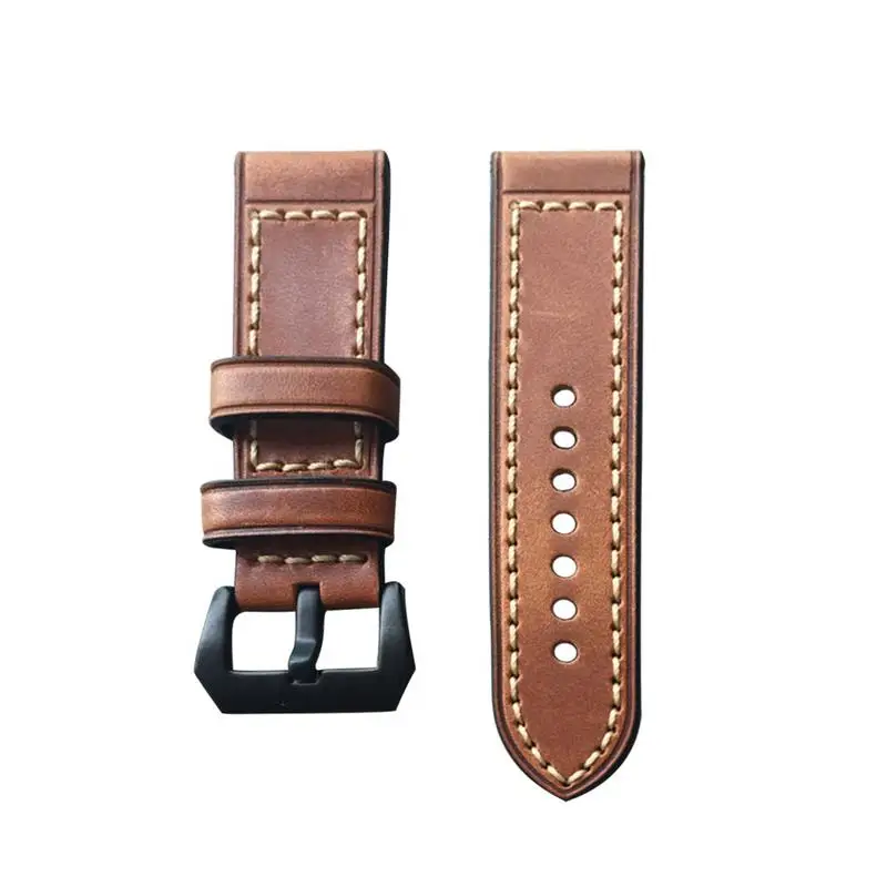 

Unisex Leather Watch Strap Soft Retro Handmade Italian Leather Watch Strap Band For Apple Watch IWatch Series 1 2 3 4 42MM 44M