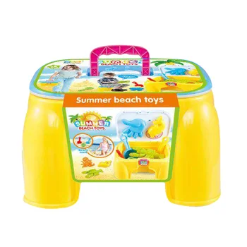 

2019 Hot Sale A Set Summer Emulational Sandbeach Toy Water Toys Kids Seaside Suit Pretend & Play Storage Chair Set For Children
