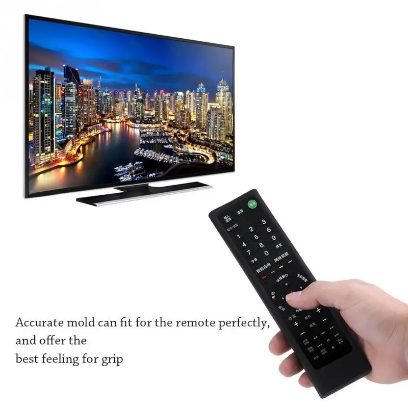 

1PC Shockproof Protective Silicone Case Cover For Sony Smart TV Remote Controller RMF-TX200C Black