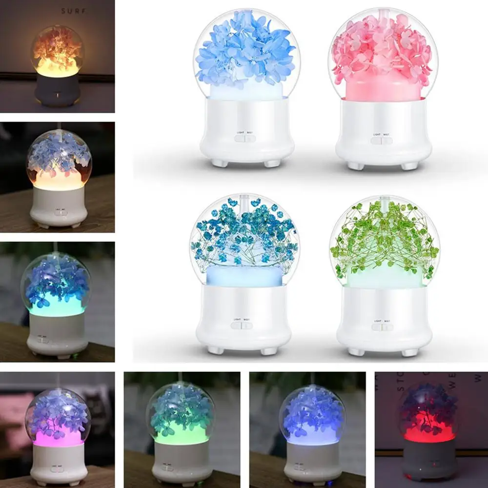 

Adoolla Elegant Seven Colors + Warm Light Everlasting Flower Air Humidifier British Regulation