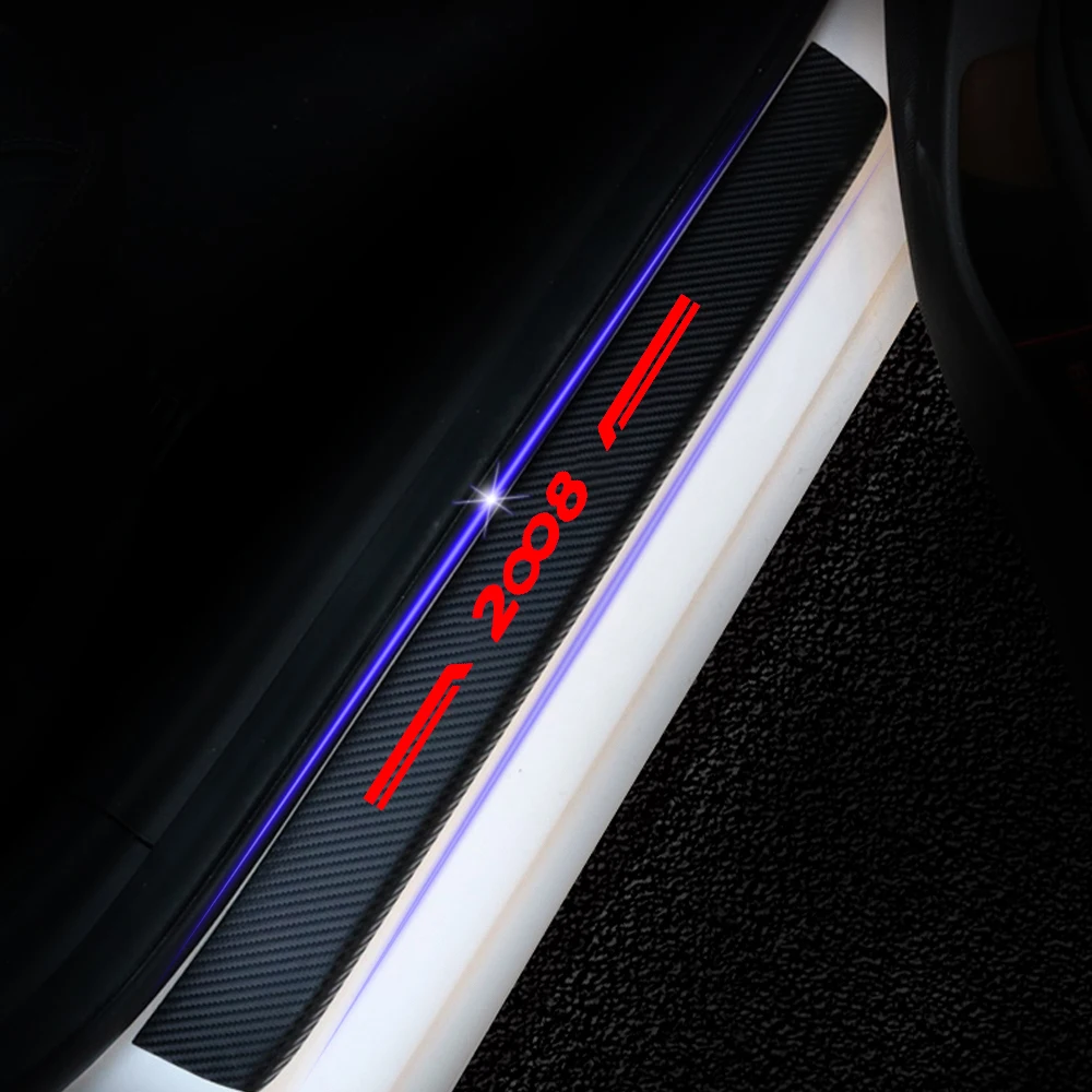 Накладка на порог двери для Peugeot 2008 автомобиля 4D Виниловая наклейка из