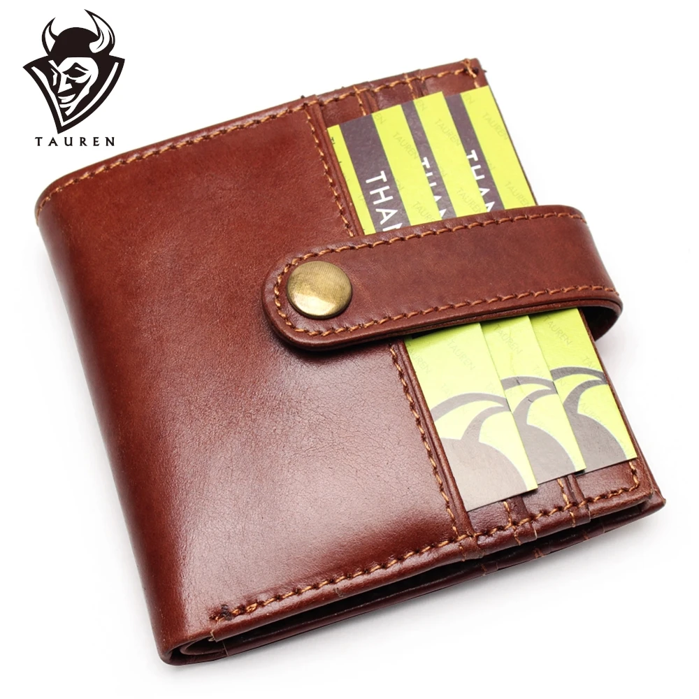

First Layer Cowhide Multi-Function Wallet 12 Solts Card Purse Small Leather Wallet Unisex Brand Wallet Female