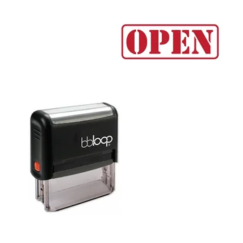 

Bbloop 'OPEN' Self-Inking Office Stamp, Rectangular Military Stencil Style
