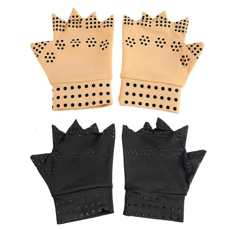 

1 Pair Magnetic Therapy Fingerless Gloves Arthritis Pain Relief Heal Joints Braces Supports Health Care Tools Dropship