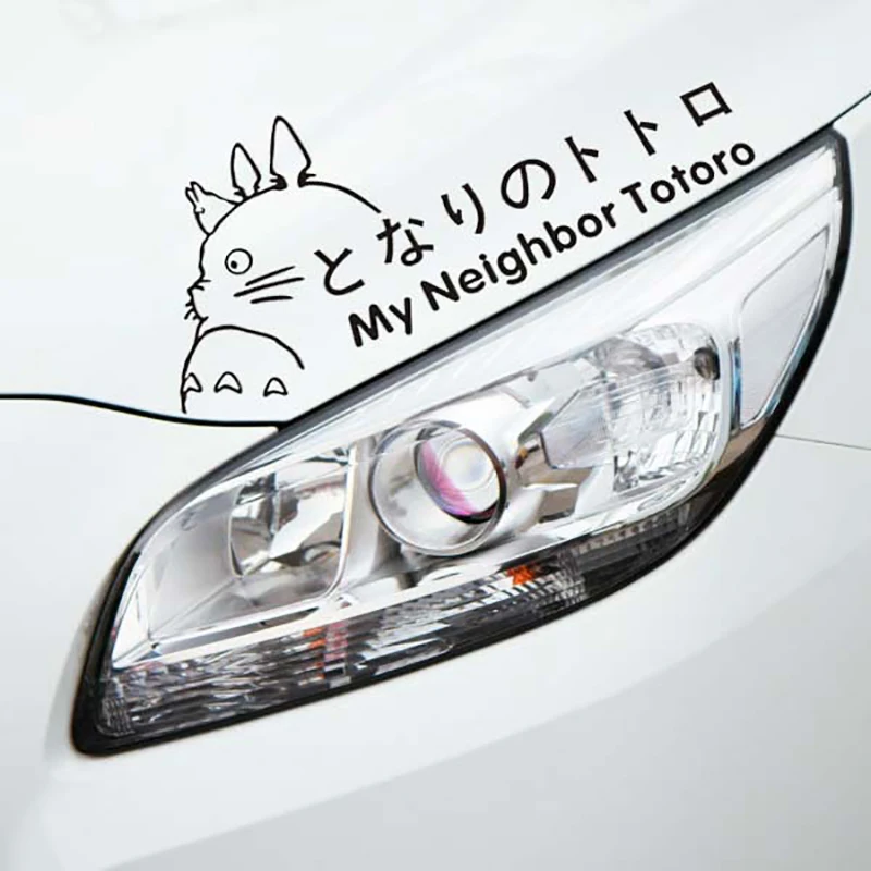 

Car Sticker My Neighbor Totoro Sticker Japan Classic Cartoon Decal 2 Size Black/White Waterproof Vinyl Decal Car Styling