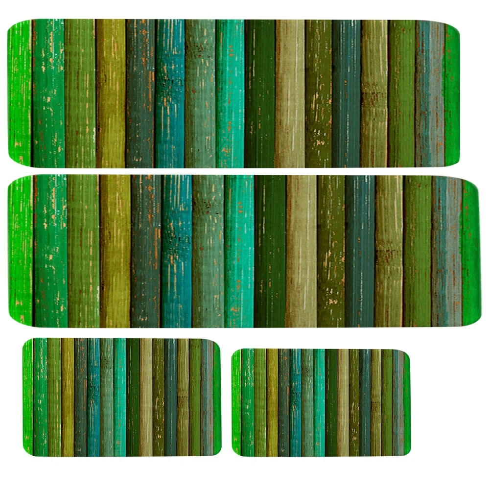 

Decorative Green Wood Grain Carpet Floor Non Slip Mat Rectangle Carpets For Home Living Room